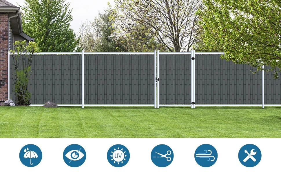 Anti-view PVC fence fillings for 3D meshes and panels - 4,7 cm wide