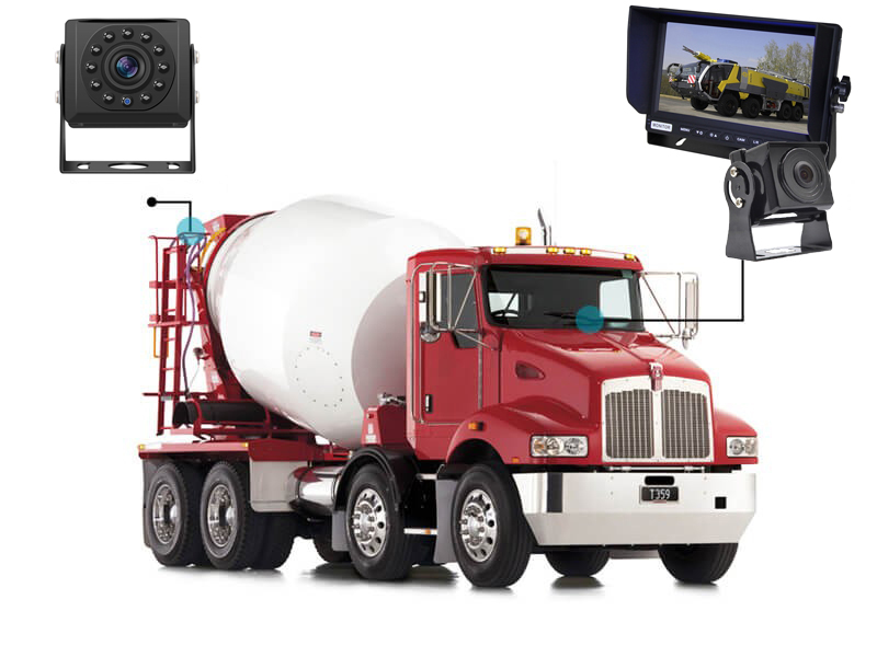 reversing cameras with monitor for construction machines