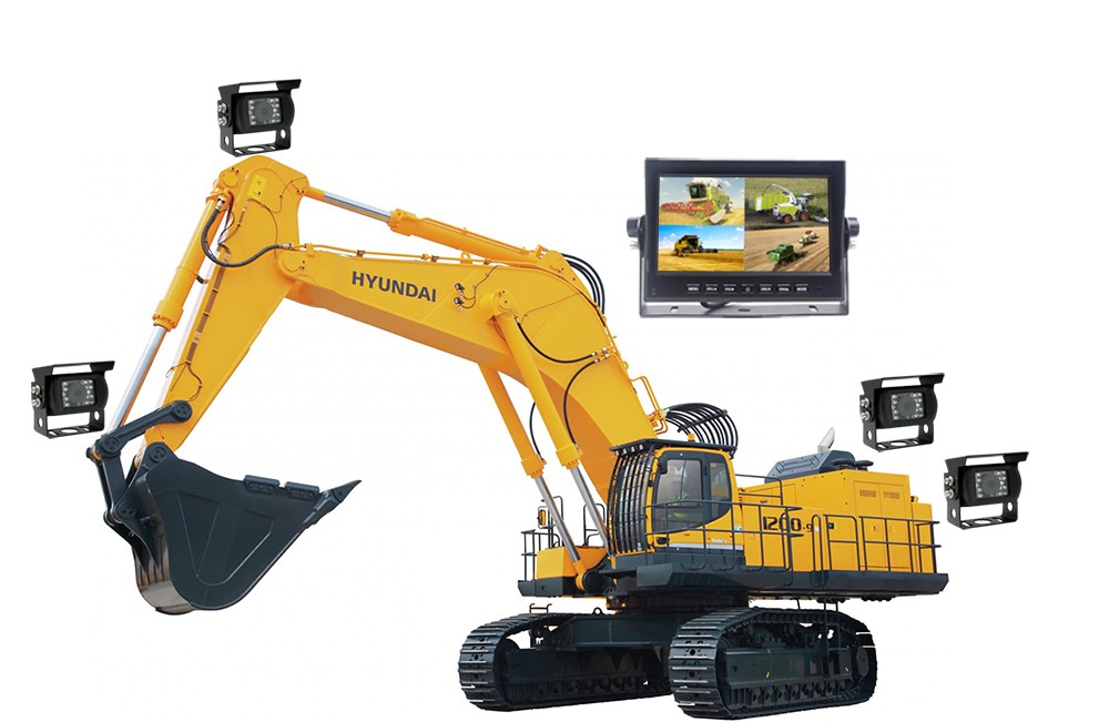 parking hd monitor and cameras for crane