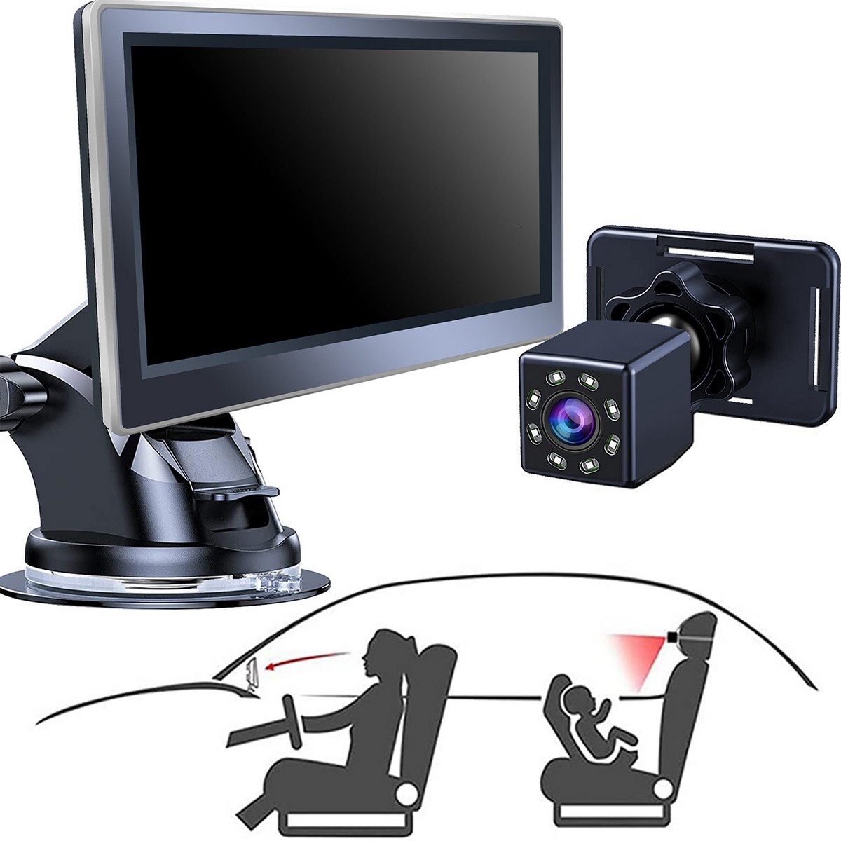 Kamerový set 4,3" monitor AHD kamera