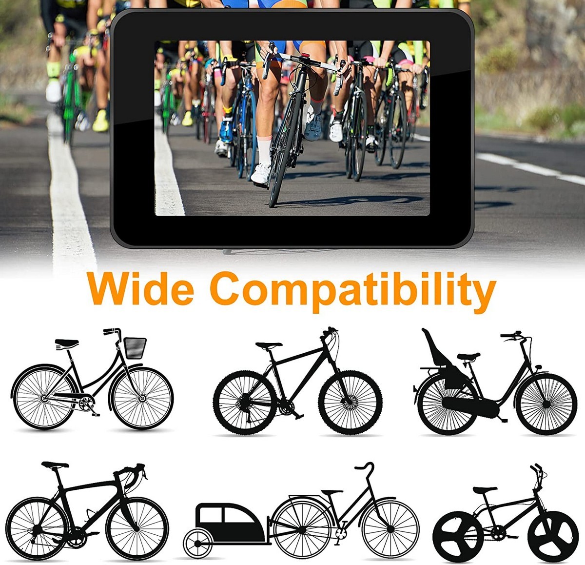 kamera na bicykel s monitorom - kompatibilita s bicyklami