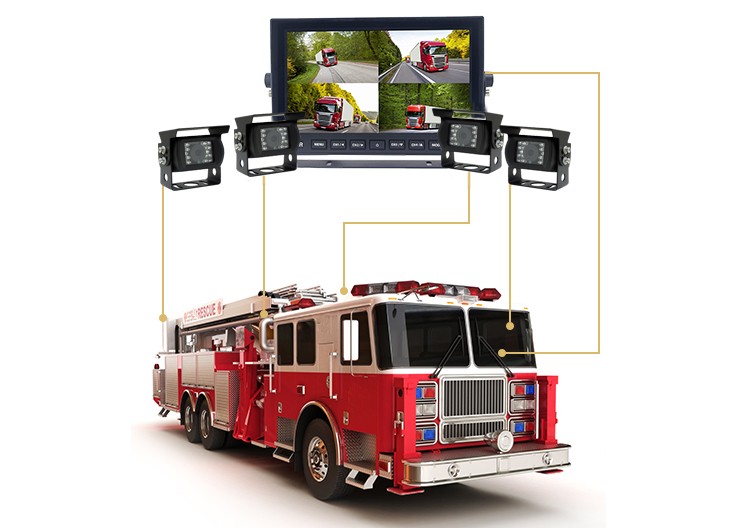 vodeodolne cuvacie kamery a monitor hasicske auto