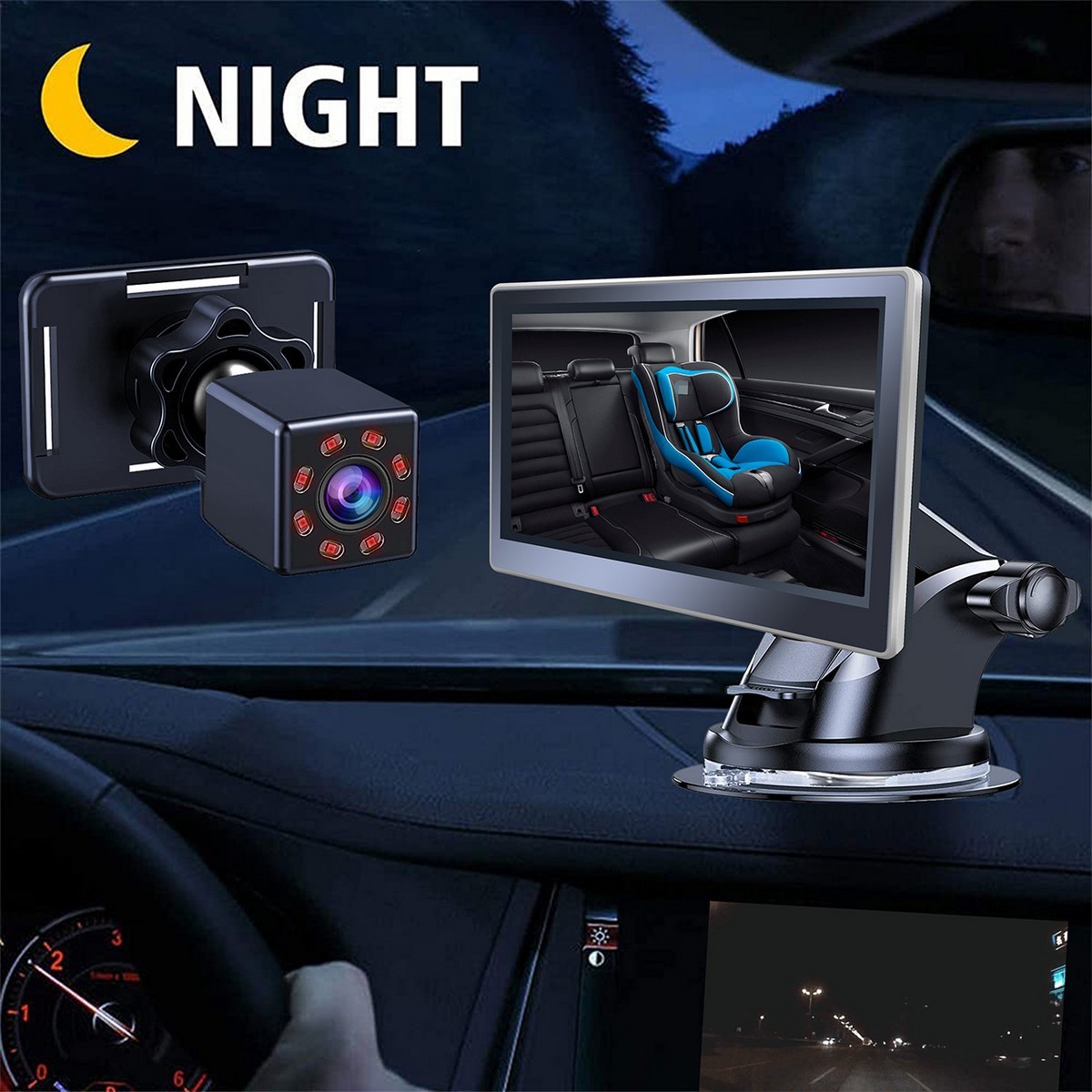 car camera with 8x IR led night vision