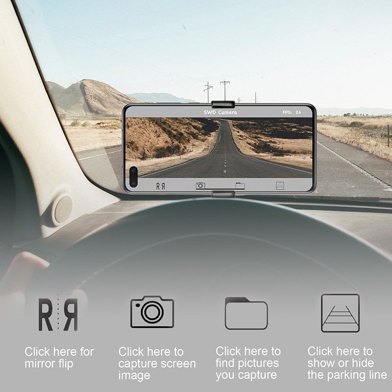 rear wireless reversing camera - monitoring via your mobile phone