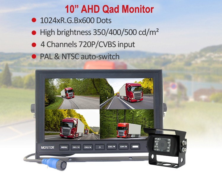 4 kanalovy 10 palcocvy AHD monitor do auta