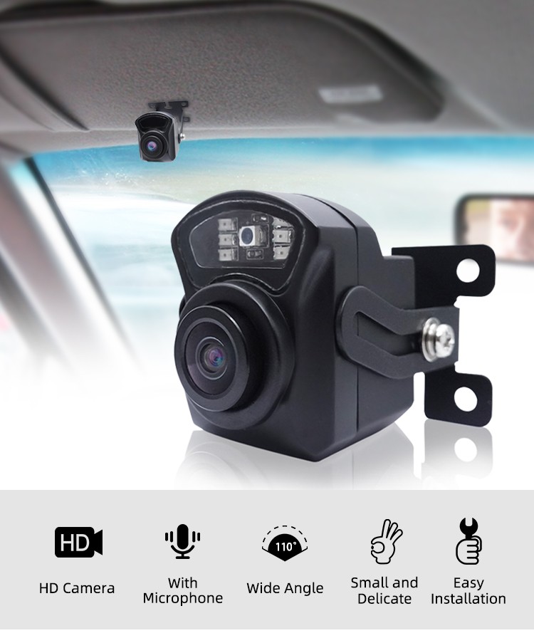 Miniature indoor car camera with IR LED night vision + Sony 307 sensor and WDR technology