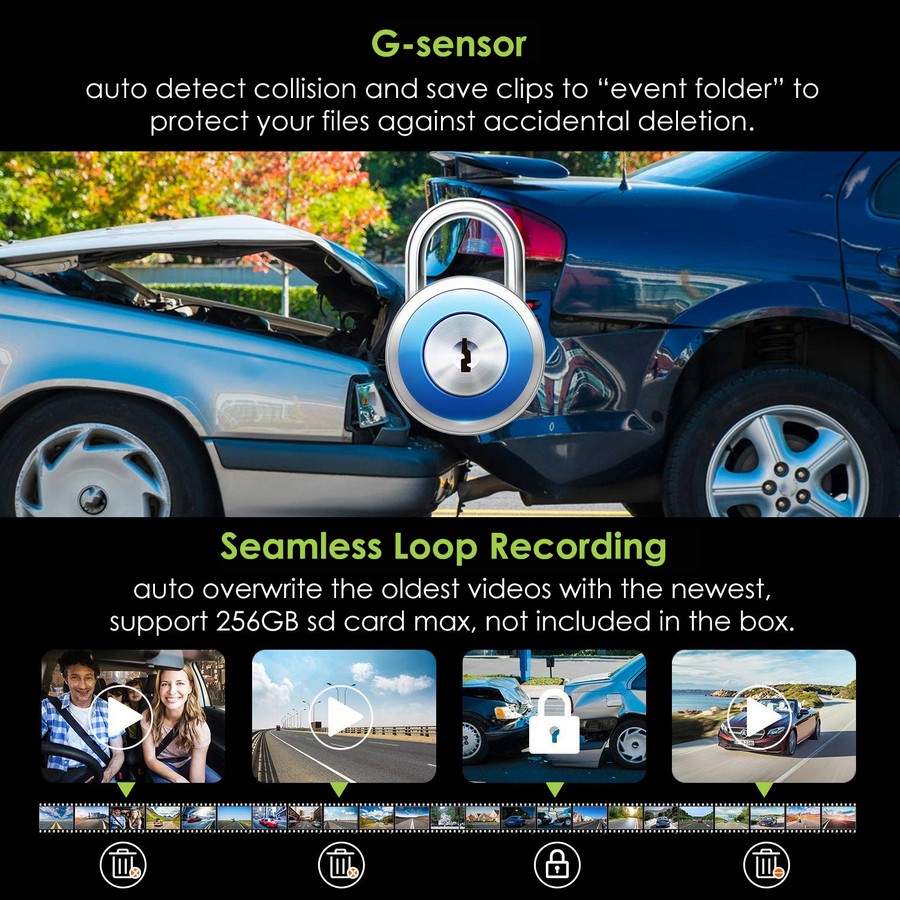 dod camera G sensor impact protection camera in the car