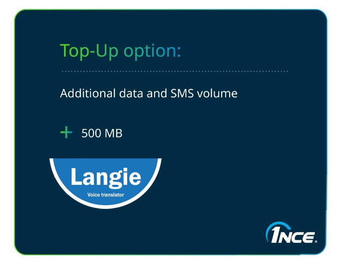 ultra langie sim card - Data volume 500 MB with a speed of up to 1 Mbit/s