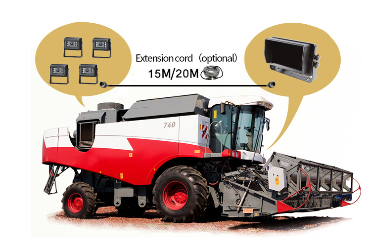 reversing monitor with recording for agricultural or construction machinery
