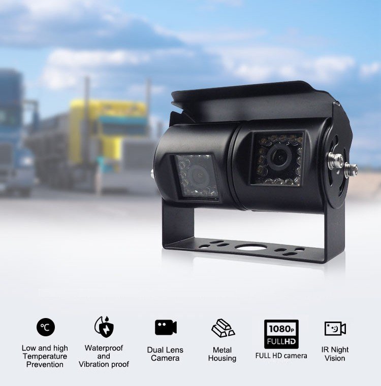 dual camera for transport, cargo or work machines with FULL HD