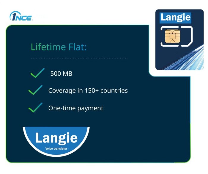 langie ultra sim 2g 3g 4g lte - translation in 150 countries