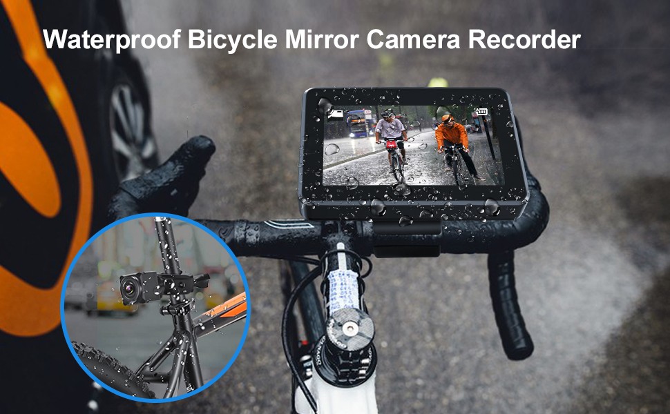 waterproof monitor camera set for bicycle