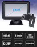 Kamerový cúvací set do auta - miniatúrna FULL HD kamera IP68 + 5&quot; monitor