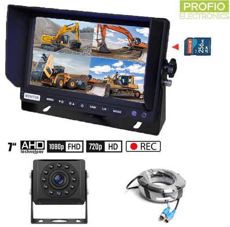 AHD cúvací set 1x hybridný 7" monitor + 1x HD kamera s nočným videním 15m