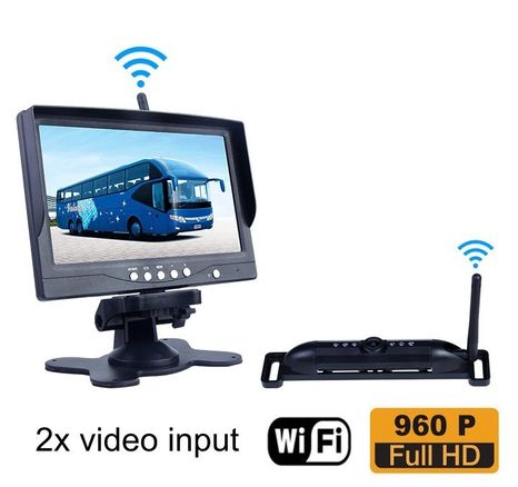 Cúvacie kamery SET - FULL HD autokamera + 7" monitor s IR nočným videním