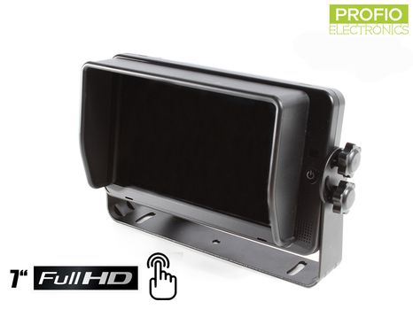 FULL HD cúvací 7" monitor s dotykovou obrazovkou a podporou 4 cúvacích kamier