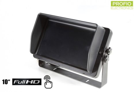 FULL HD cúvací monitor s 10,1" dotykovým LCD displejom pre 4 FULL HD kamery