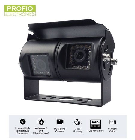 FULL HD duálna autokamera AHD kovová 24 LED nočné videnie + f3,6 a f8,0 objektív