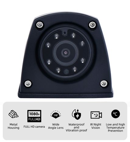 FULL HD kamera do auta AHD s 8 IR nočné videnie IP67 vodotesná