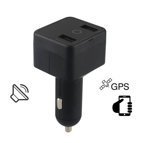 GPS sledovanie auta v autonabíjačke 2x USB + aktívny odposluch