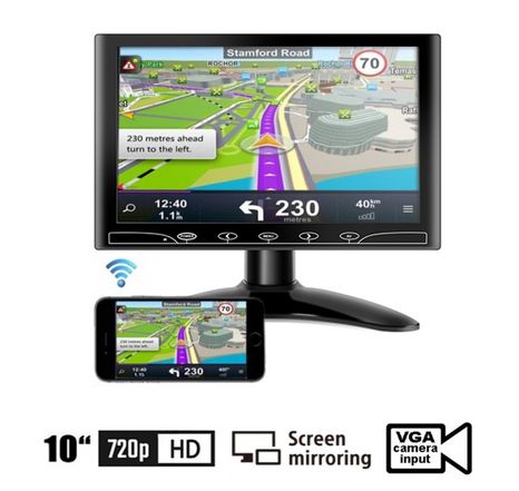 Multifunkčný WiFi LCD 10" monitor do auta - Mirror link s diaľkovým ovládačom